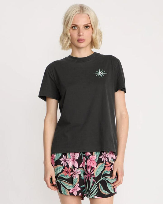Image of T-Shirts. Productname: Volcom Womens Lock It Up T-Shirt Vintage Black - in Vintage Black colour by brand - Volcom