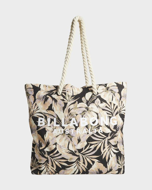 Image of Bags. Productname: Billabong - Womens Drifting Coast Beach Tote Bag - Black Floral - in Black Floral colour by brand - Billabong