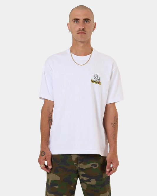 Image of T-Shirts. Productname: Worship Mens Home Grown T-Shirt White - in White colour by brand - Worship