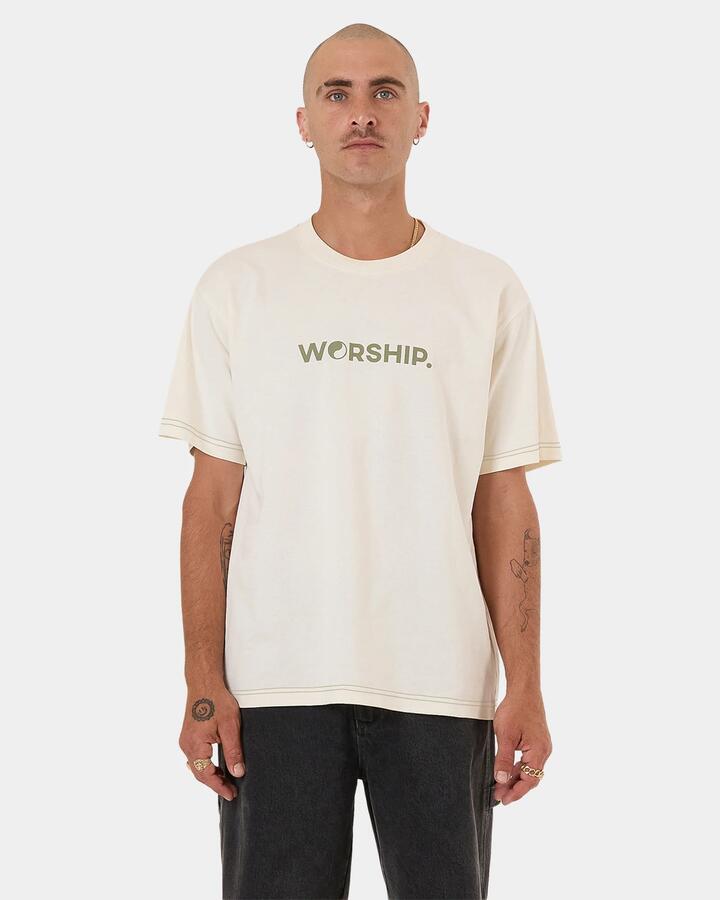 Image of T-Shirts. Product name - Worship Mens Core T-Shirt Natural in Natural colour by brand - Worship