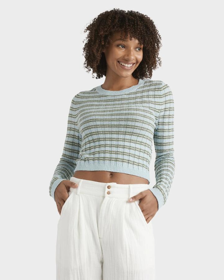 Image of Accessories. Productname: Billabong Womens Clare Crew Neck Misty Blue - in Misty Blue colour by brand - Billabong