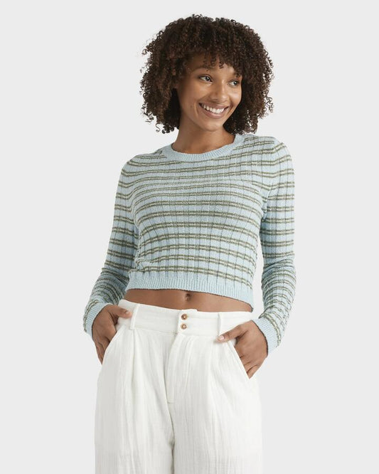 Image of Accessories. Productname: Billabong Womens Clare Crew Neck Misty Blue - in Misty Blue colour by brand - Billabong