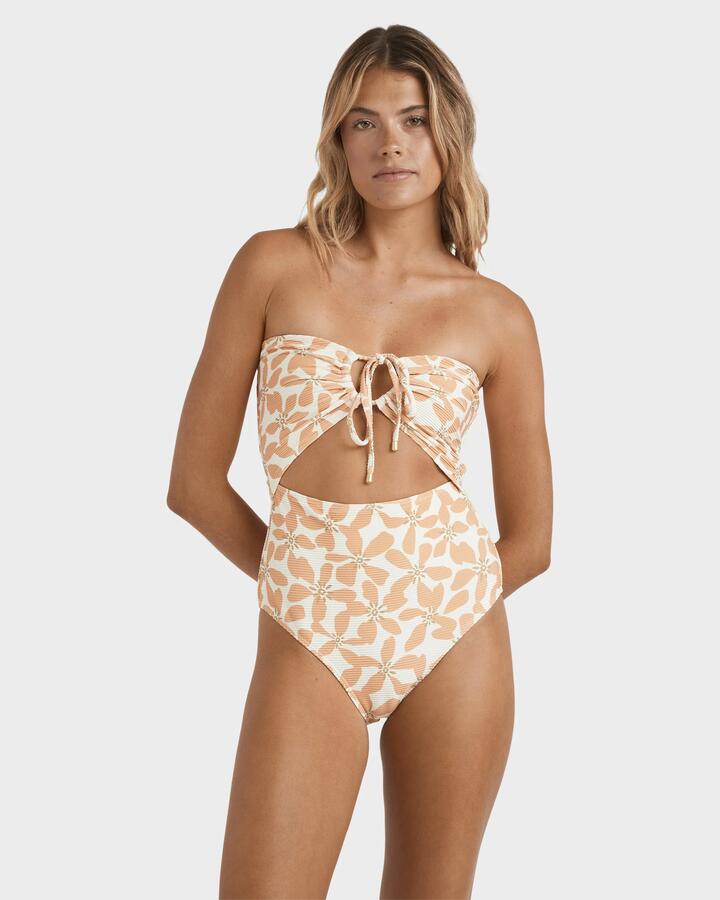 Image of Swimwear. Productname: Billabong - Womens Belong Together One Piece Swimsuit - Clay - in Clay colour by brand - Billabong