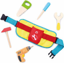 Image of Baby Toys & Activity Equipment. Product name - Early Learning Centre Wooden My Little Tool Belt Set in colour by brand - Toymate