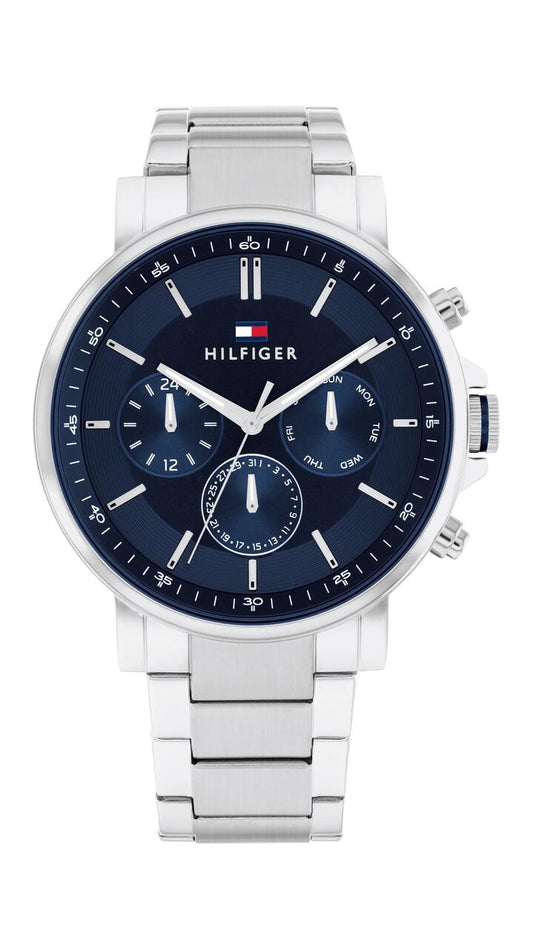 Image of Watches. Productname: Tommy Hilfiger Tyson Stainless Steel Navy Dial Men's Watch 1710588 in Watch colour by brand - Tommy Hilfiger