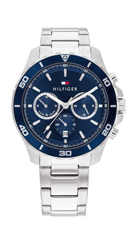 Image of Watches. Productname: Tommy Hilfiger Jordan Stainless Steel Navy Dial Men's Watch 1792094 in Watch colour by brand - Tommy Hilfiger