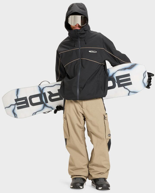 Image of Coats & Jackets. Product name - Quiksilver Mens Radicalo 20K Snow Jacket True Black in True Black colour by brand - Quiksilver
