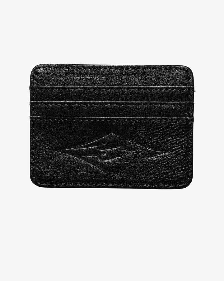 Image of Wallets & Money Clips. Productname: Billabong - Mens Diamond Leather Cardholder - Black - in Black colour by brand - Billabong