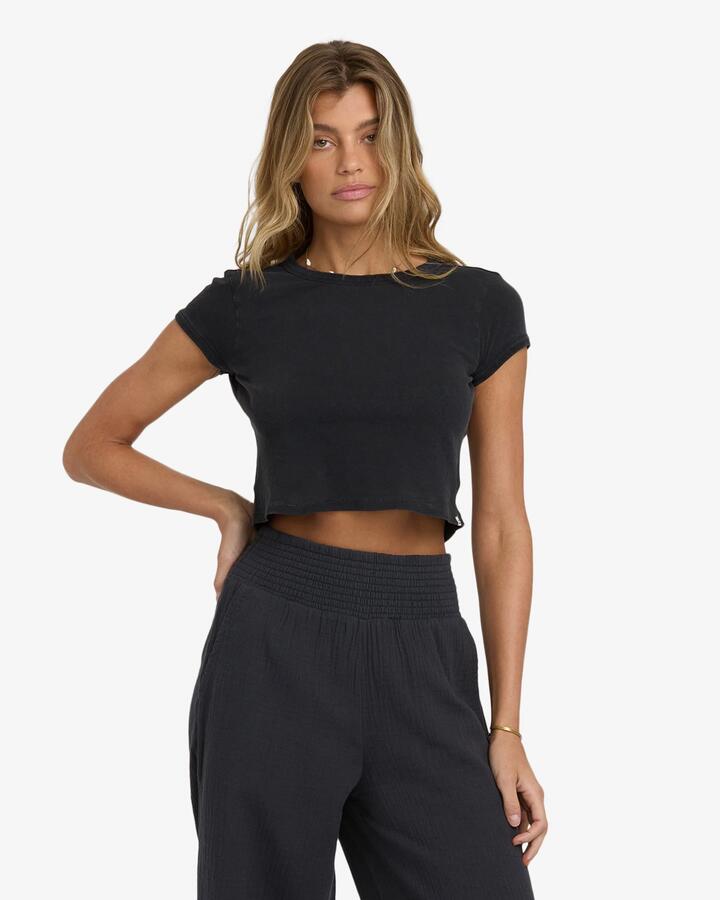 Image of T-Shirts. Product name - Billabong Womens Daily T-Shirt Black Sands in Black Sands colour by brand - Billabong