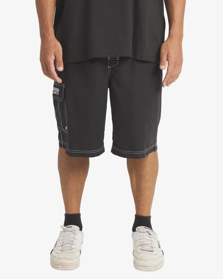 Image of Swimwear. Product name - Billabong Mens Throw On 21" Boardshorts Black in Black colour by brand - Billabong