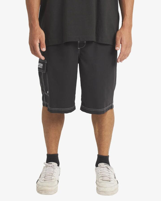 Image of Swimwear. Product name - Billabong Mens Throw On 21" Boardshorts Black in Black colour by brand - Billabong