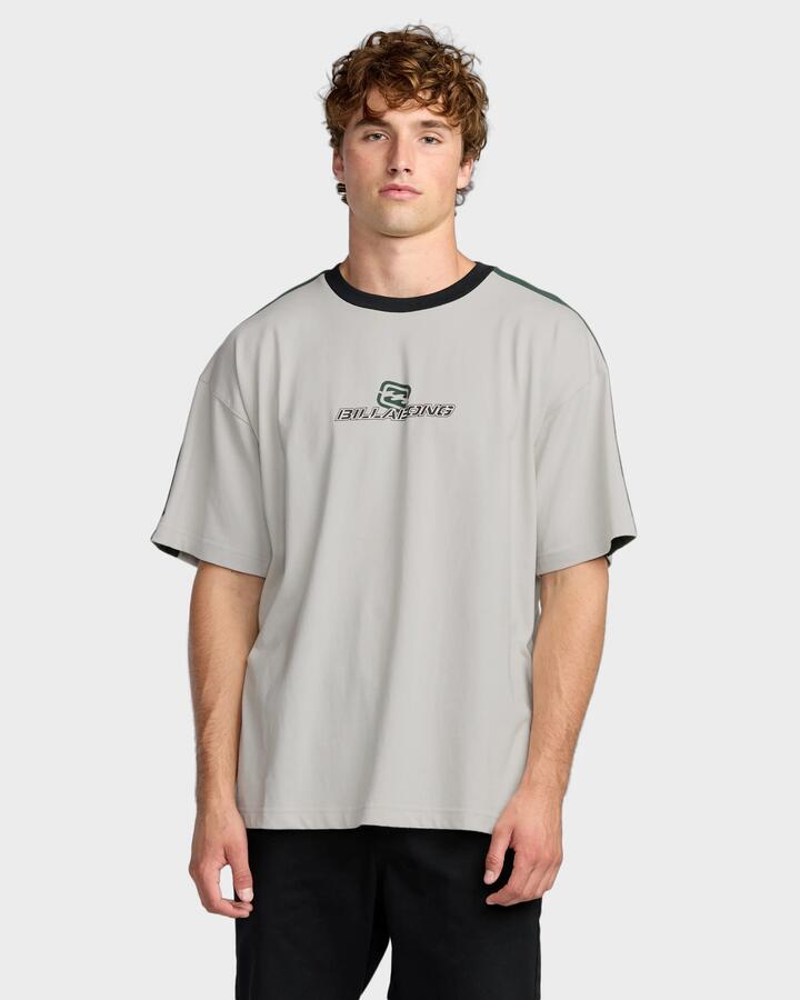 Image of T-Shirts. Productname: Billabong Mens Spec 73 Iconic T-Shirt Silver - in Silver colour by brand - Billabong