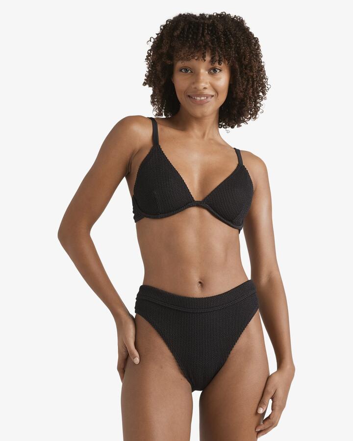 Image of Swimwear. Product name - Billabong Womens Summer High Reese Dd Underwire Bikini Top Black Sands in Black Sands colour by brand - Billabong