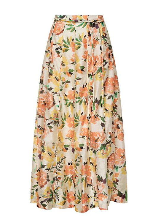 Image of a model wearing Skirts. Productname: Luciana Maxi Skirt in Lucian Print colour by brand - MOS The Label