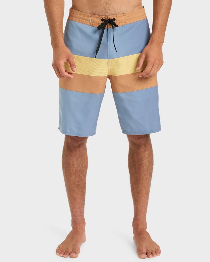 Image of Swimwear. Product name - Quiksilver Mens Everyday 20" Boardshorts China Blue Reconnect Stripe in China Blue Reconnect Stripe colour by brand - Quiksilver