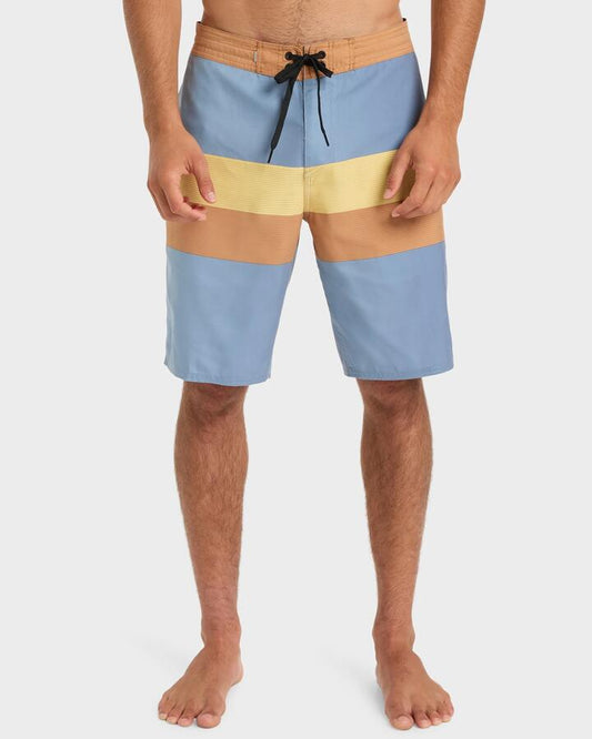 Image of Swimwear. Product name - Quiksilver Mens Everyday 20" Boardshorts China Blue Reconnect Stripe in China Blue Reconnect Stripe colour by brand - Quiksilver