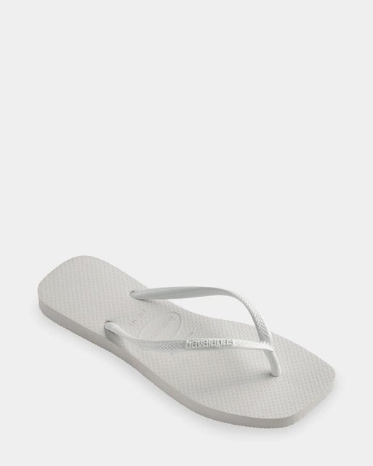 Image of Sandals. Productname: havaianas Womens Slim Square Thongs White - in White colour by brand - Havaianas