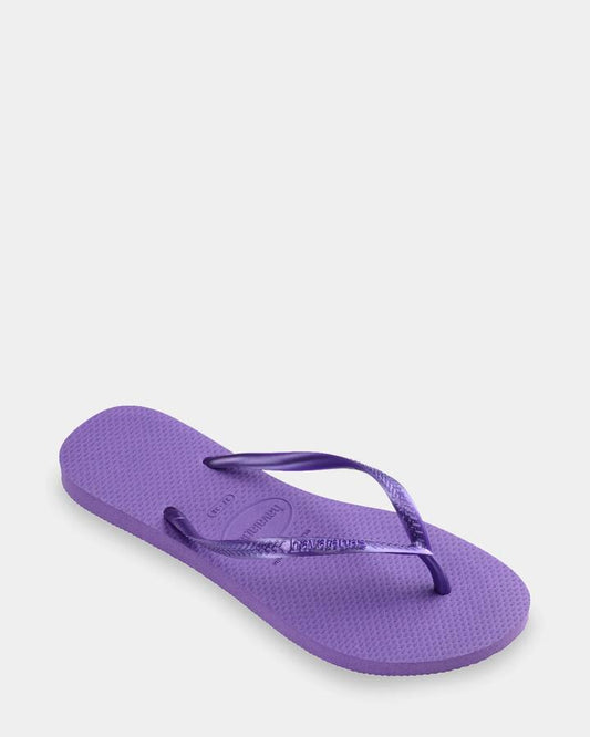 Image of Sandals. Productname: havaianas - Womens Metallic Thongs - Dark Purple - in Dark Purple colour by brand - havaianas