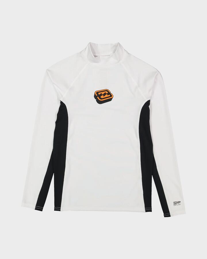 Image of Coats & Jackets. Product name - Billabong Boys 0-7 Grooms Spec 73 Rash Vest White in White colour by brand - Billabong