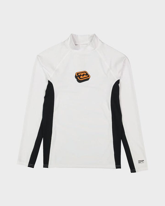 Image of Coats & Jackets. Product name - Billabong Boys 0-7 Grooms Spec 73 Rash Vest White in White colour by brand - Billabong