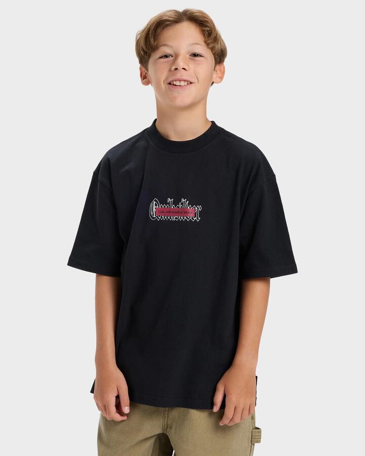 Image of T-Shirts. Product name - Quiksilver Boys 8-16 Mercury Double T-Shirt Black in Black colour by brand - Quiksilver