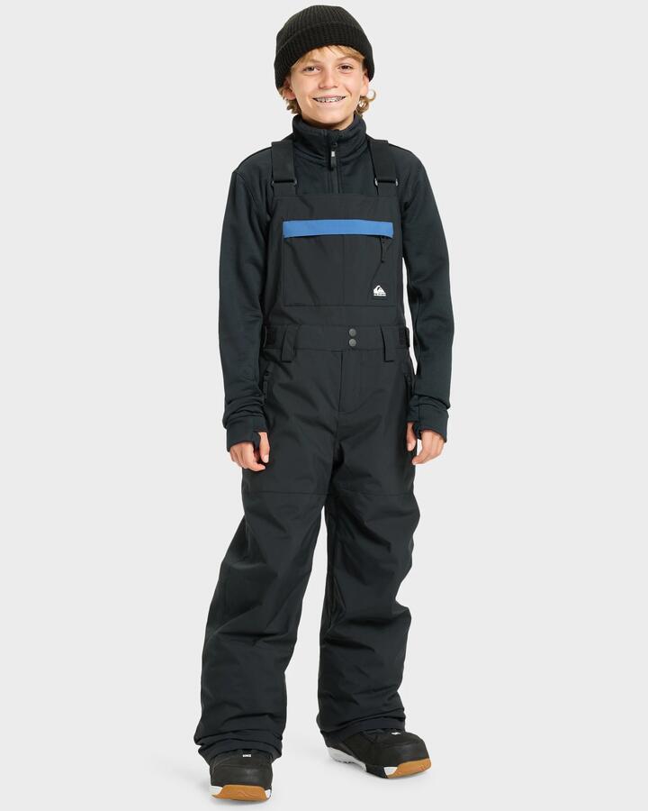 Image of a model wearing Pants. Product name - Quiksilver Boys 8-16 Mash Up Snow Pants True Black in True Black colour by brand - Quiksilver