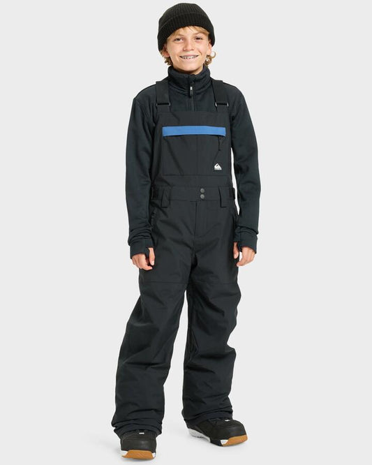 Image of a model wearing Pants. Product name - Quiksilver Boys 8-16 Mash Up Snow Pants True Black in True Black colour by brand - Quiksilver