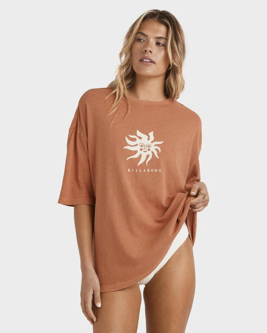 Image of T-Shirts. Productname: Billabong Womens Bright Sun T-Shirt Kiss The Earth - in Kiss The Earth colour by brand - Billabong