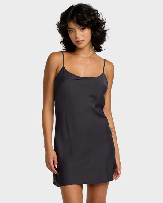 Image of Dresses. Productname: RVCA - Womens Macarthur Mini Dress - Gravel - in Gravel colour by brand - RVCA