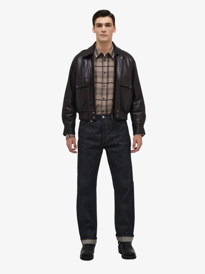 Image of a model wearing Denim. Productname: Neuw Liam Loose Japanese Selvedge in LIGHT INDIGO colour by brand - Neuw