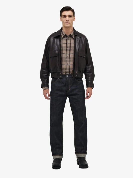 Image of a model wearing Denim. Productname: Neuw Liam Loose Japanese Selvedge in LIGHT INDIGO colour by brand - Neuw