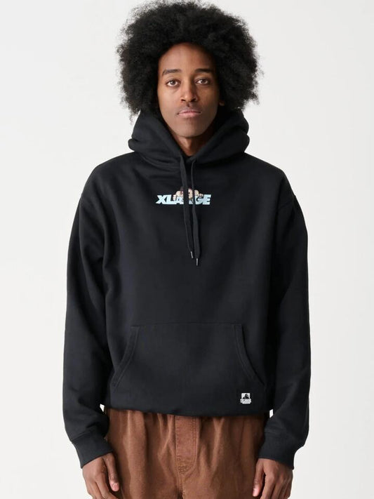 Image of a model wearing Outerwear. Productname: Xlarge Keith Hood in Black colour by brand - Xlarge