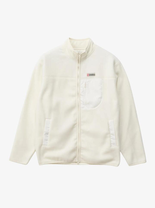 Image of a model wearing Outerwear. Productname: S-Double Polar Fleece Jacket in Bone colour by brand - S-Double