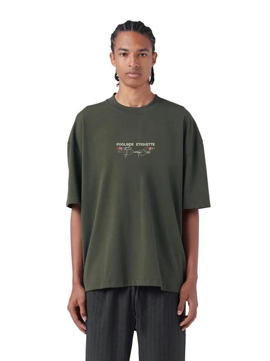 Image of a model wearing Tops. Productname: Barney Cools Pe 14 Tee in Herb colour by brand - Barney Cools