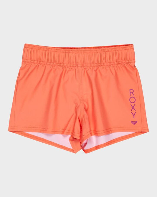 Image of Swimwear. Product name - Roxy Girls 6-16 Rg Essentials Boardshorts Coral Chic in Coral Chic colour by brand - Roxy