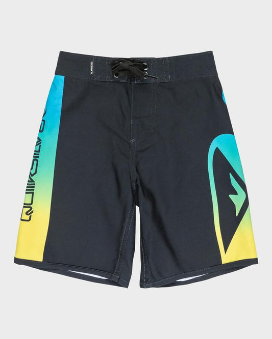 Image of Swimwear. Product name - Quiksilver Boys 2-7 Everyday 13" Boardshorts Black Holmes in Black Holmes colour by brand - Quiksilver
