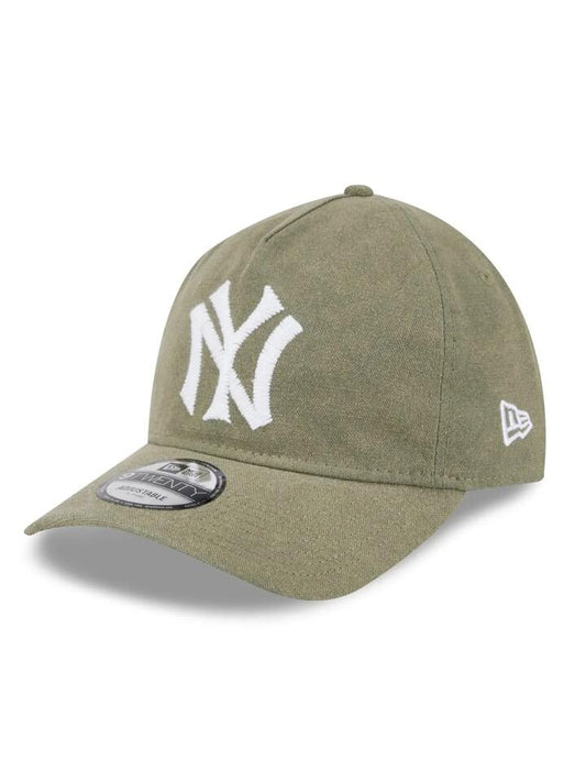 Image of Hats. Productname: New Era NY Big Stitch Canvas 9TWENTY A-Frame ONE SIZE Newoliveke in Newoliveke colour by brand - New Era