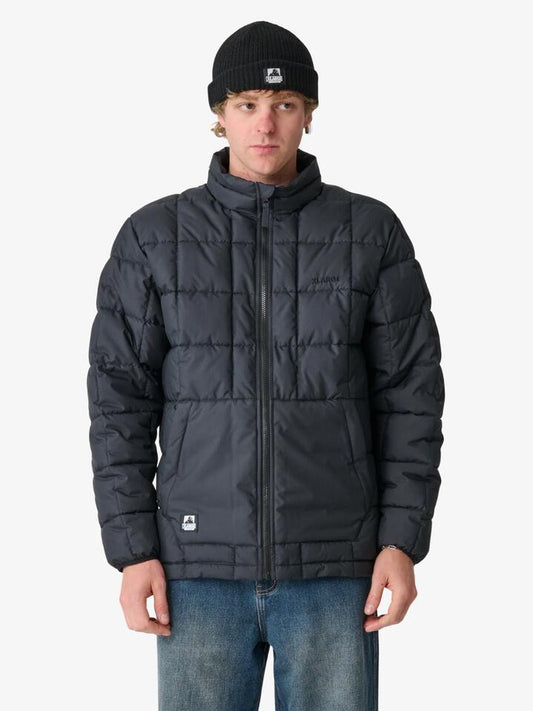 Image of a model wearing Outerwear. Productname: Xlarge 91 Puffer Jacket in Black colour by brand - Xlarge