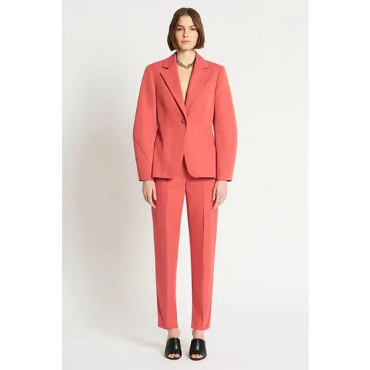 Image of a model wearing Outerwear. Productname: Novo Blazer in GOJIBERRY colour by brand - sass and bide