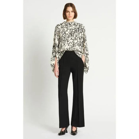Image of a model wearing Tops. Productname: Moire Top in PRINT colour by brand - sass and bide