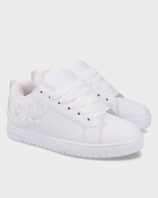 Image of Sneakers. Productname: DC Shoes - Mens Court Graffik Sneakers - White/White - in White/White colour by brand - DC Shoes