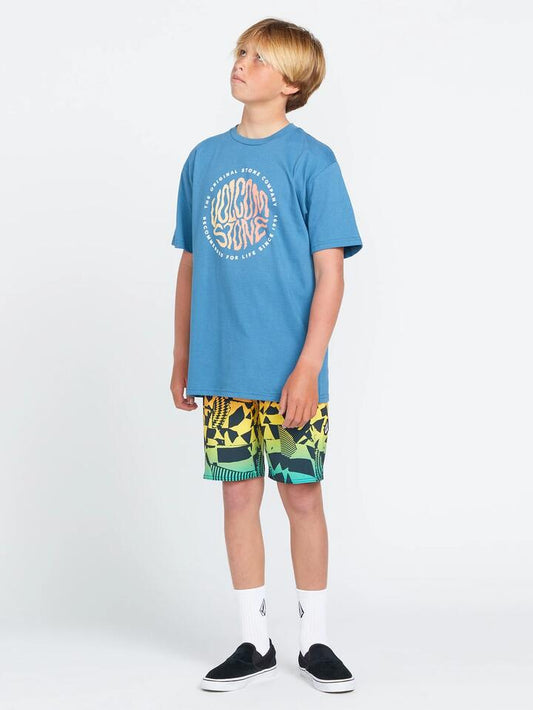 Image of Swimwear. Productname: Volcom Boys 8-16 Uproar Mod Boardshorts Washed Ruby - in Washed Ruby colour by brand - Volcom