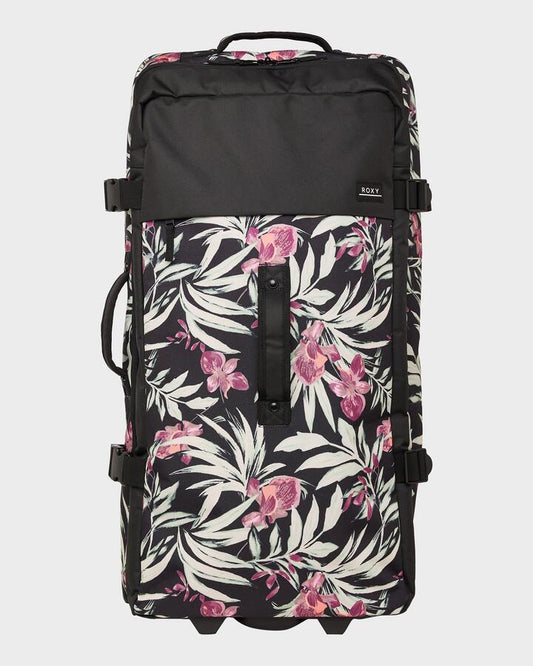 Image of Accessories. Productname: Roxy Womens Big Souvenir Roller Suitcase Anthracite Wind Swept Floral - in Anthracite Wind Swept Floral colour by brand - Roxy