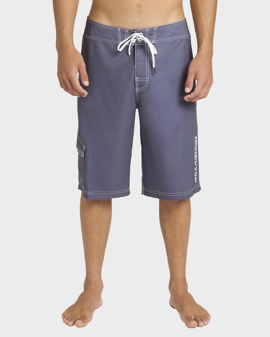 Image of Swimwear. Product name - Billabong Mens Bracket Pro 21" Boardshorts Navy - in Navy colour by brand - Billabong