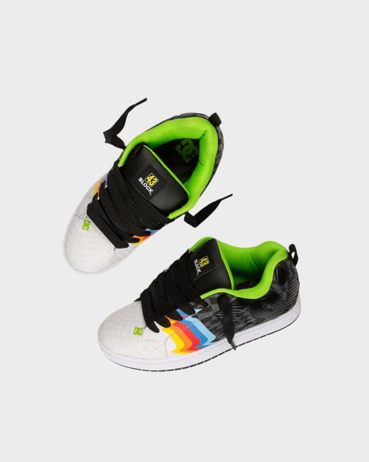 Image of Shoes. Productname: DC Shoes Mens Court Graffik Skate Shoes Black/Multi - in Black/Multi colour by brand - DC Shoes