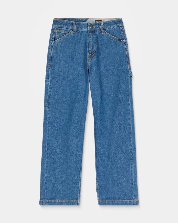 Image of Jeans. Product name - Volcom Boys 8-16 Kraftsman Ii Denim Jeans Bold Blue in Bold Blue colour by brand - Volcom