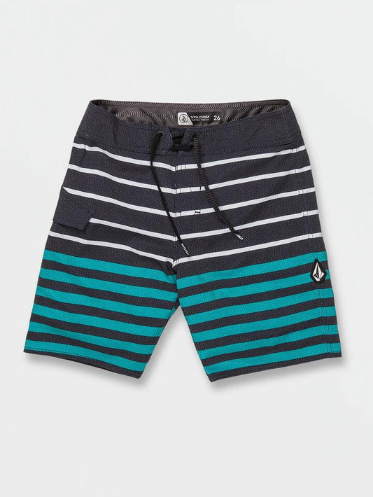 Image of Swimwear. Productname: Volcom Boys 8-16 Quarta Static Mod Boardshorts Black - in Black colour by brand - Volcom
