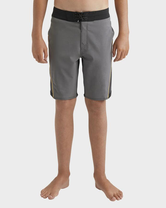 Image of Swimwear. Product name - Billabong Boys 8-16 Straddie Pro 21" Boardshorts Pewter - in Pewter colour by brand - Billabong