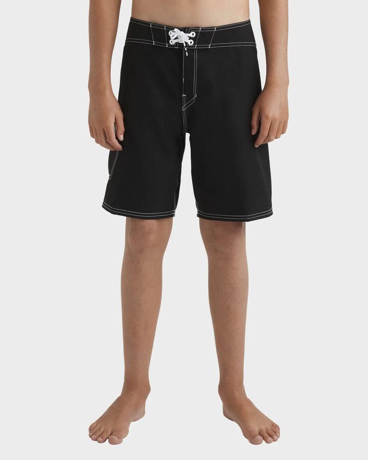 Image of Swimwear. Product name - Billabong Boys 8-16 Script Og 18" Boardshorts Black in Black colour by brand - Billabong