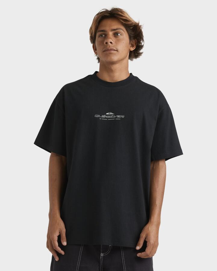 Image of T-Shirts. Product name - Quiksilver Mens Sshadow Line T-Shirt Black in Black colour by brand - Quiksilver